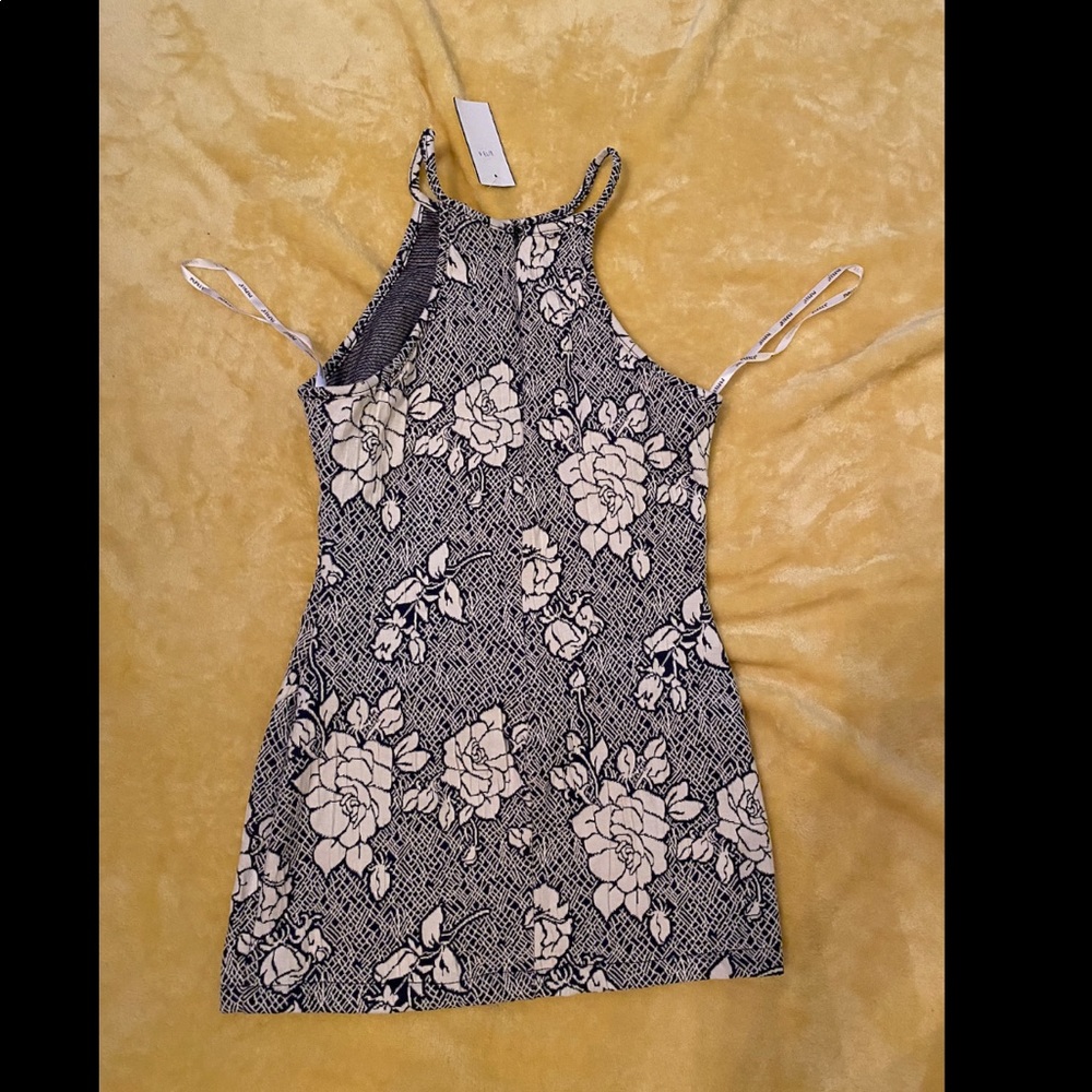 Navy blue and white tank